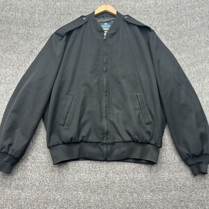 Vintage Neptune Garment Co Jacket 48 Officer Wool Thinsulate Zip Liner Black